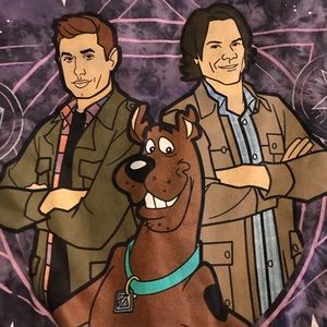 Hot Topic Tops - Supernatural Scooby-Doo Purple Tie-Dye Shirt Hot Topic Tops - Supernatural Scooby-Doo Purple Tie-Dye Shirt